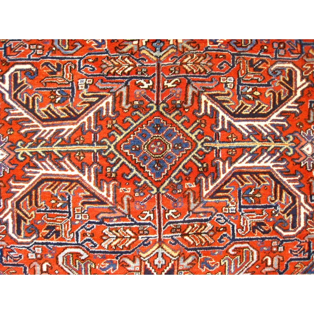 Vintage Persian Decorative Oriental Heriz Rug in Room Size For Sale - Image 9 of 12