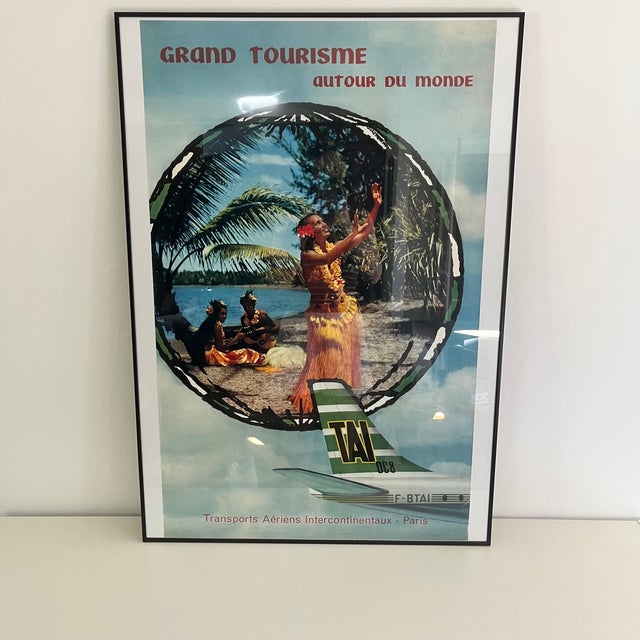 Original TAI Tourism Around the World Advertising Poster from Braun Mulhouse, 1960 For Sale - Image 17 of 17