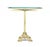 Mastercraft Square Cast Brass X Shape Base Glass Top Side End Center Lamp Table Stand MINT For Sale - Image 4 of 8