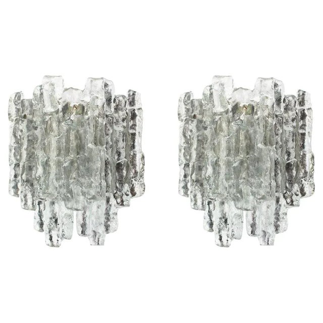 Glass Large Murano Glass Wall Lights from Kalmar, Austria, 1960s For Sale - Image 7 of 7