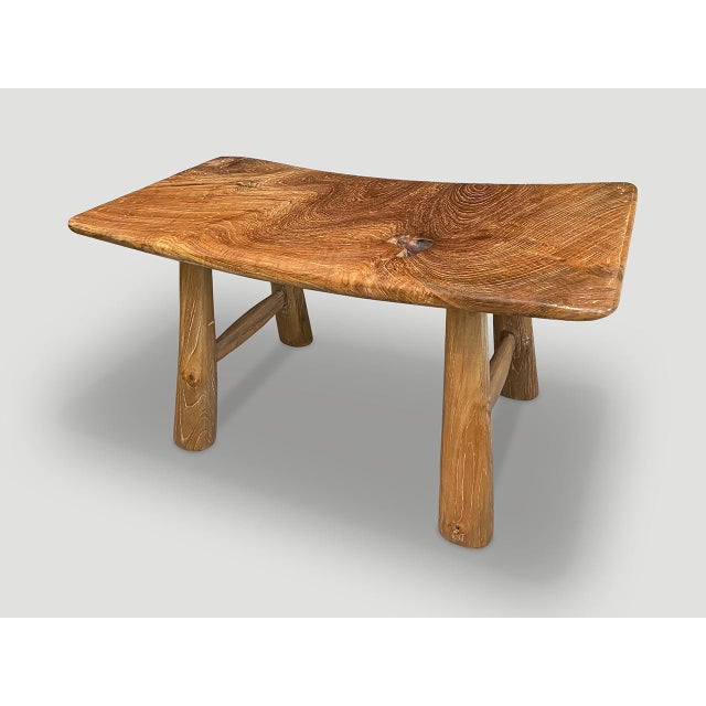 Andrianna Shamaris Mid-Century Couture Wabi Sabi Bench For Sale - Image 4 of 6