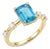 Swiss Blue Topaz Engagement Ring - Minimalist December Birthstone Ring Us 7 For Sale