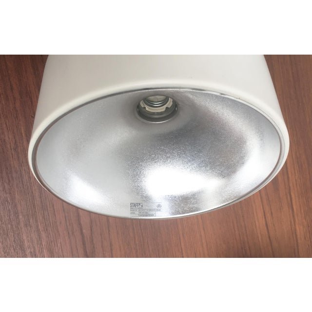 Metal Mid-Century German Space Age White Pendant Lamp from Staff Leuchten For Sale - Image 7 of 12