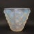 Rene Lalique Opalescent Glass 'Moissac' Vase. This pattern features deeply embossed leaves around the sides. Wheel cut...