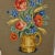 1970s Scandinavian Hand-Embroidered Large Flower Pattern Wall Decoration For Sale - Image 6 of 9