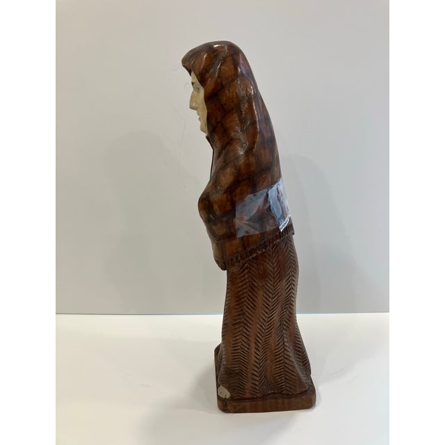 Chestnut 1960s Lithuanian Folk Art Carving Signed Alfonso’s Skirsgilas For Sale - Image 8 of 10