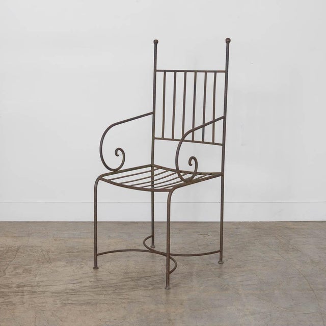 French French Iron Scroll Dining Chairs, Set of 4 For Sale - Image 3 of 12