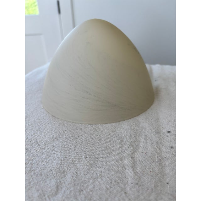 1990s Hubbardton Forge Moonband Semi-Flush Mount Ceiling Light – Wrought Iron & Opal Glass For Sale - Image 4 of 10