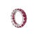 Early 21st Century 14k White Gold Natural Ruby Eternity Band, Size 6.5 For Sale - Image 5 of 9