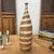 Rustic Brown and Cream Ceramic Vase with Flared Neck For Sale - Image 3 of 9