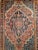 Persian Vintage Persian Farahan Sarouk Rug, Handwoven Floral Pattern, Rust Red & Blue, 5’ X 7’ For Sale - Image 3 of 10