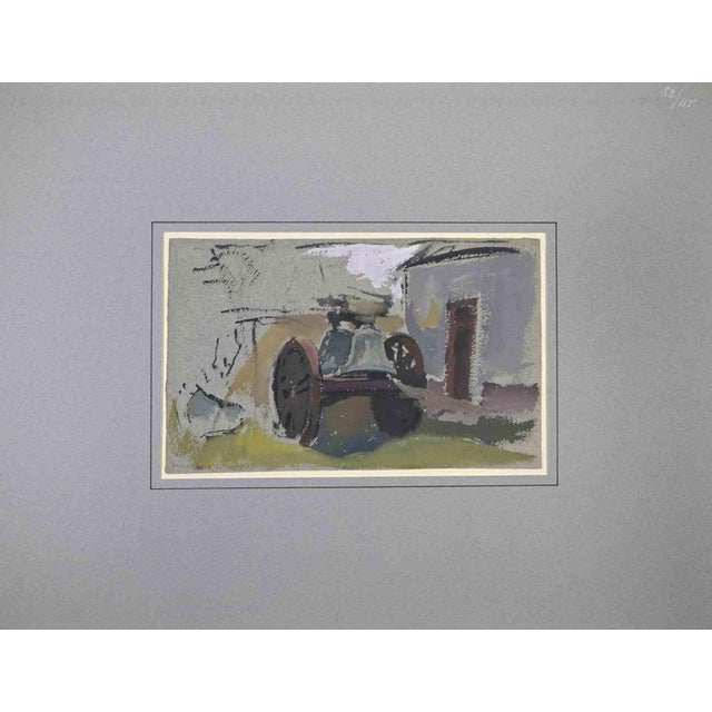 Modern Paul Emile Colin, The Bell, Tempera, Mid-20th Century For Sale - Image 3 of 3