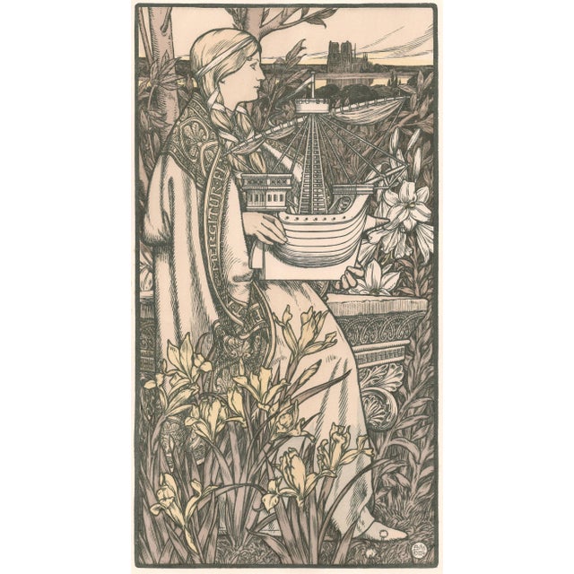 Adolphe Giraldon, Lutèce, 1898, Original Lithograph For Sale - Image 10 of 10