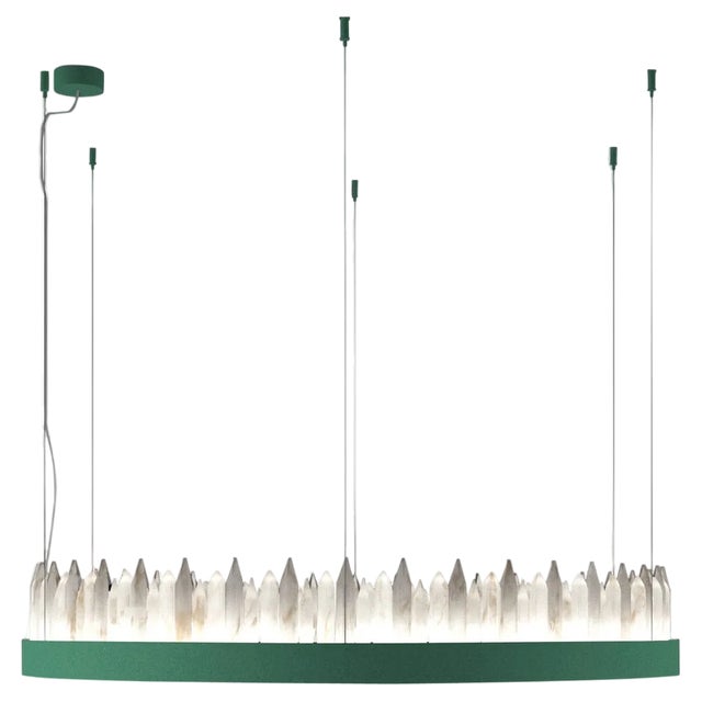 Urano Freedom Green 100 Pendant Light 3 by Alabastro Italiano For Sale