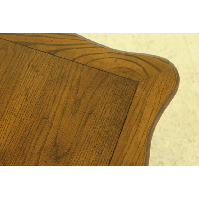 1980s Henredon 3 Drawer Oak Nightstand Accent Chest For Sale - Image 5 of 10