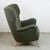 Mid-Century Grey-Green Bouclé Wingback Armchair, Austria, 1950s For Sale - Image 9 of 11