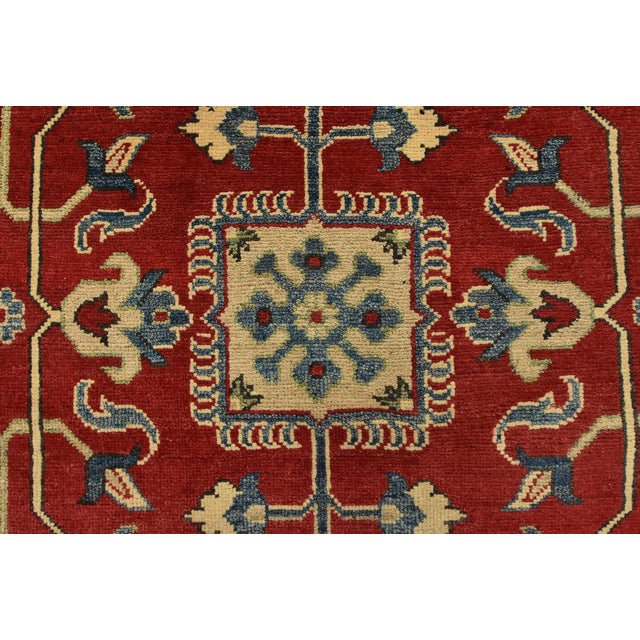 Kazak Rug 10′ X 14’5” Red Wool Traditional Hand-Knotted Oriental Carpet For Sale - Image 11 of 15