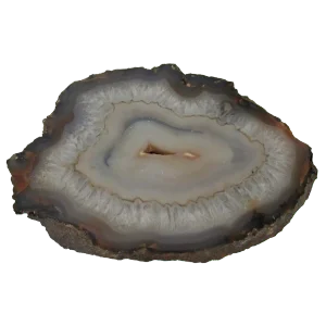 Grey Agate Geode Crystal Decorative Object or Paperweight