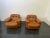 Cognac Leather Armchairs attributed to Vavassori, Set of 2, 1970s For Sale - Image 3 of 13