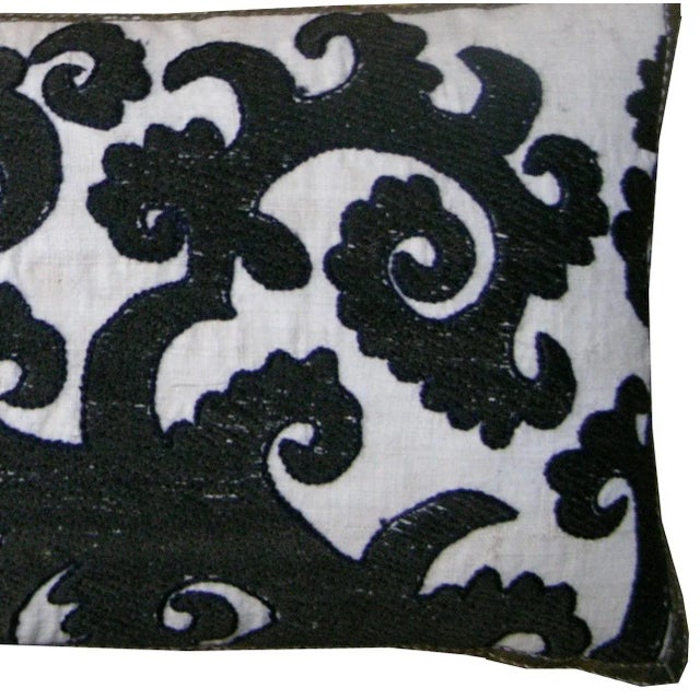 Circa 1900 Antique Susani Embroidery Pillow For Sale - Image 4 of 9