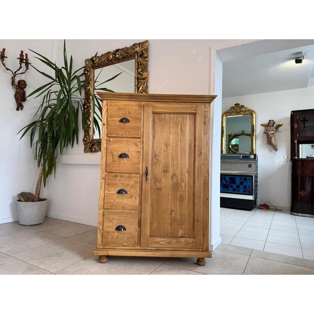 Rustic Farmhouse Bread Cupboard For Sale - Image 9 of 11