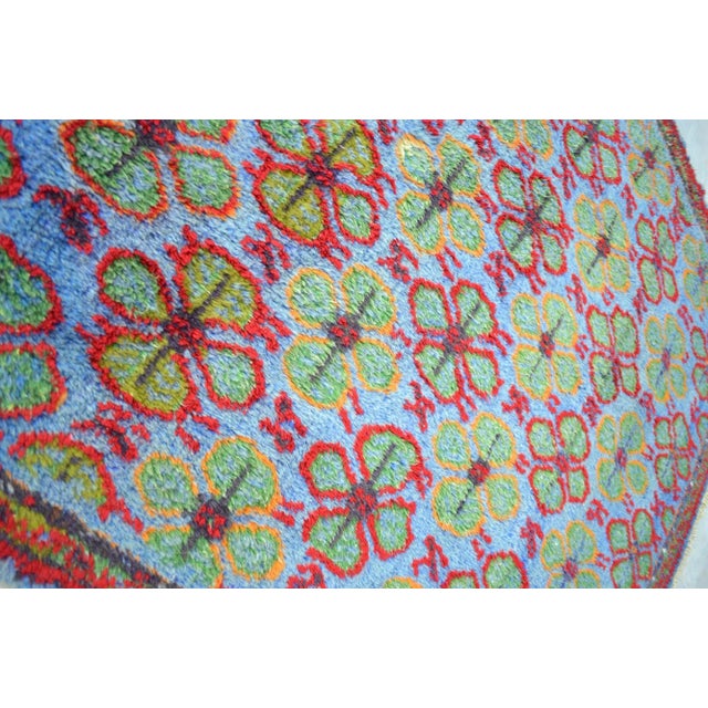 1930s 1940s Vintage Turkish Oushak Rug Hand Knotted High Pile Area Rug - 4′10″ × 8′5″ For Sale - Image 5 of 12