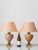 Hollywood Regency style. Pair of French ceramic urn table lamps by Louis Drimmer, Onet-le-Château, France, 1980s. The...