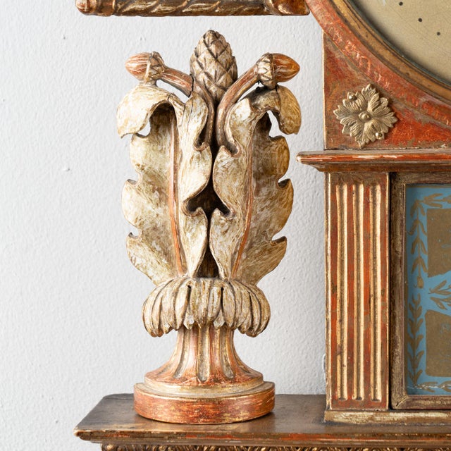 Early 19th Century Swedish Gustavian Cartel Giltwood Wall Clock With Eagle and Angels by Cederlund For Sale - Image 10 of 14