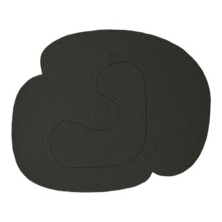 Riff Rug, 4x6ft, Dark Green, From Souda, Braided, Coiled Wool Area Rug For Sale