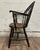 Brown Vintage or Antique Sack Back Rush Seat Windsor Arm Chair For Sale - Image 8 of 10