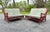 1950’s Ficks Reed / McGuire Style 2-Piece Sectional Sofa in Red For Sale - Image 10 of 12