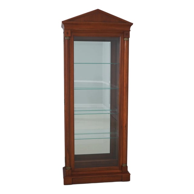 Ethan Allen Medallion Collection Cherry Curio Cabinet For Sale