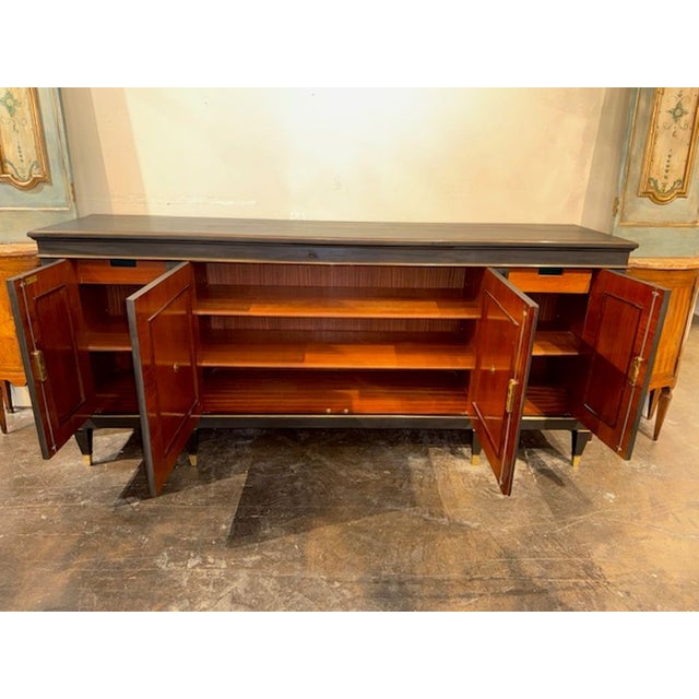 Wood French Black Side Board For Sale - Image 7 of 7