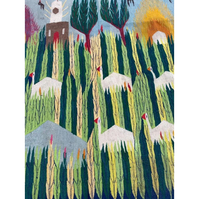 Vintage Egyptian Wissa Wassef Woven Tapestry For Sale - Image 12 of 17