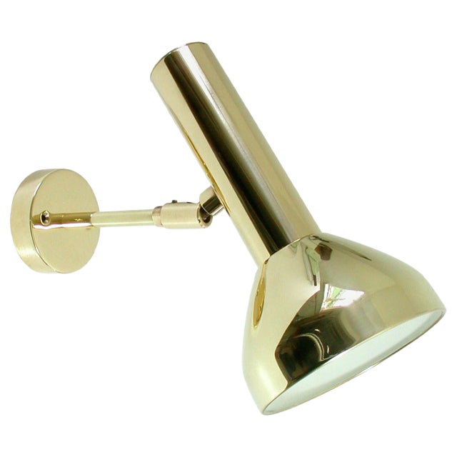 Mid-Century German Brass Wall Light Sconce from Cosack, 1960s For Sale