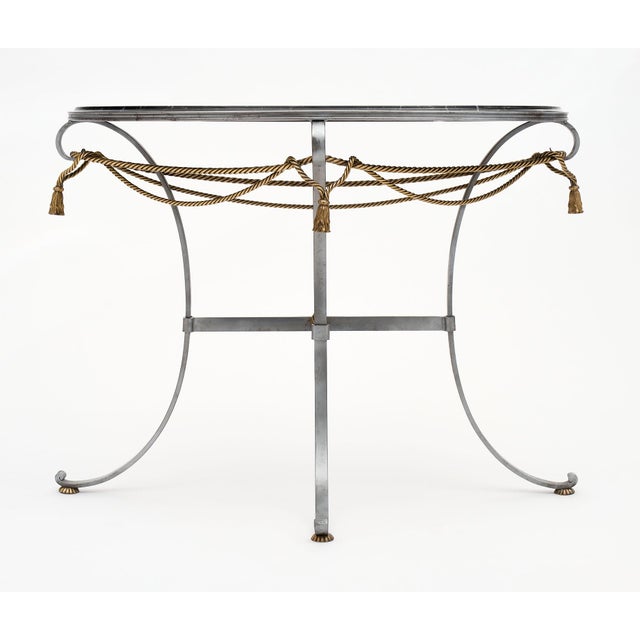 Vintage Console Table With Black Marble Top Chairish