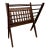 Midcentury Wood Folding Magazine Rack For Sale