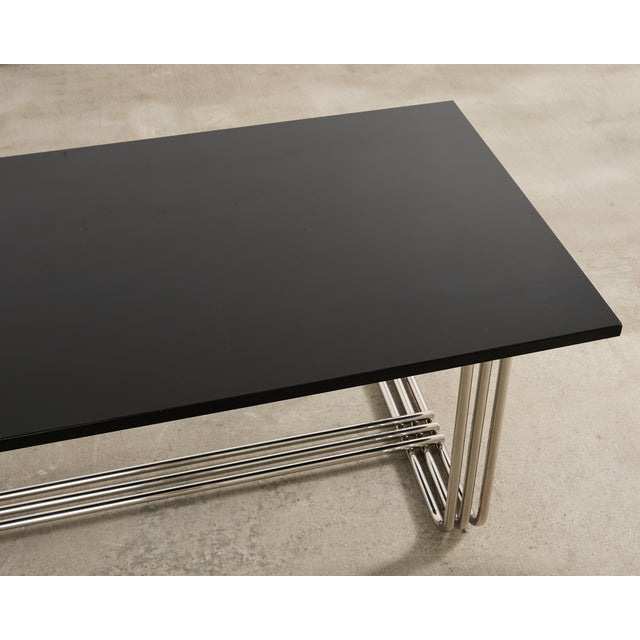 Ralph Lauren Black Lacquer and Chrome Hudson Dining Table For Sale - Image 12 of 18