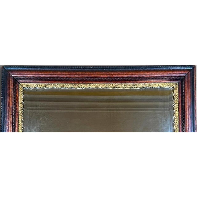 Antique Nineteenth Century Victorian Walnut Overmantel Mirror Gold Gilt Gesso Border This grand nineteenth-century antique...