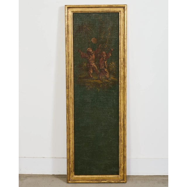 Mid 20th Century Set Four Chinoiserie Revival Style Framed Painted Panels For Sale - Image 5 of 18