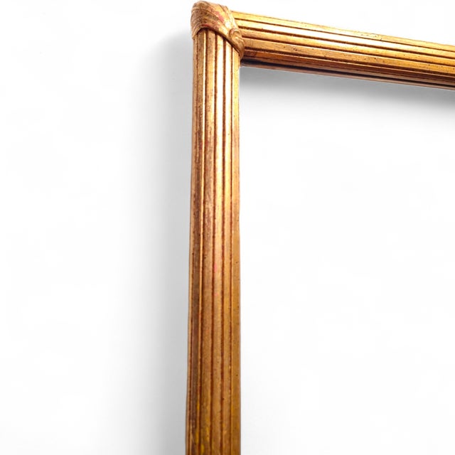 Mid-Century Modern Mid-Century Modern Friedman Brothers Carved Wood Gilded Gold Leaf Overlay Mirror For Sale - Image 3 of 6
