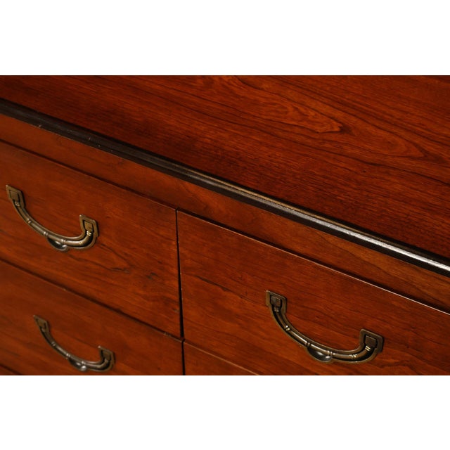 Wood National Mt. Airy Campaign Style Dresser For Sale - Image 7 of 18