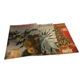 Vintage Rare House Beautiful Christmas Holiday Magazines, Late 1960s & 1970s - Set of 3 For Sale