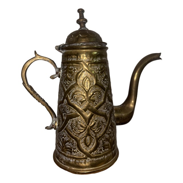 Antique Chiseled Teapot, 1920s For Sale