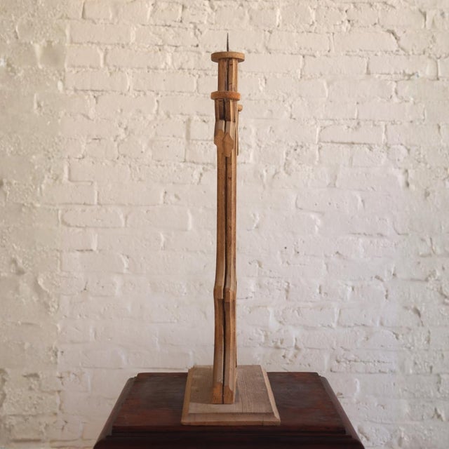 French 1920s French Oak Candelabra For Sale - Image 3 of 4