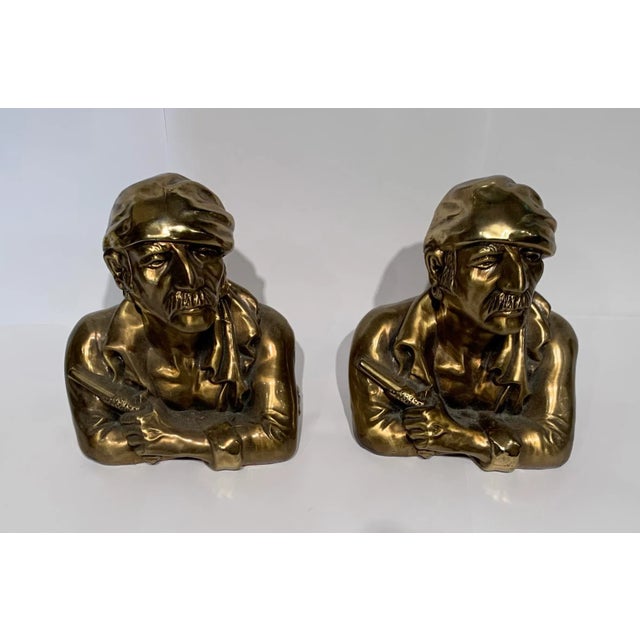 Brass statues of Spanish men. Set of 2