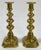 Antique Brass Push-Up Candlestick Holders, a Pair For Sale - Image 4 of 7