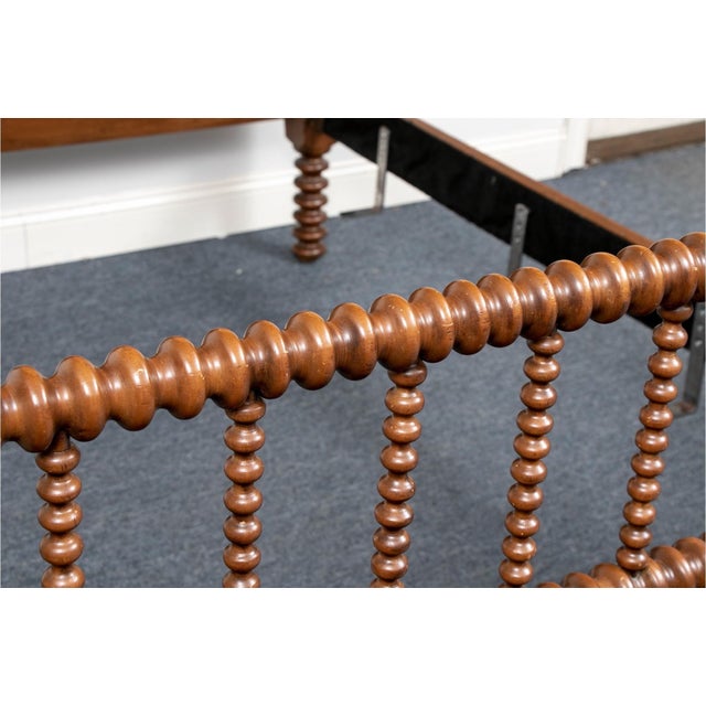 Brown Vintage Jenny Lind Style Bobbin Turned Bed Frame For Sale - Image 8 of 11
