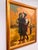 Green Portuguese Lighthouse Village Scene by J. Adamos, Mid-Century Oil on Canvas For Sale - Image 8 of 8