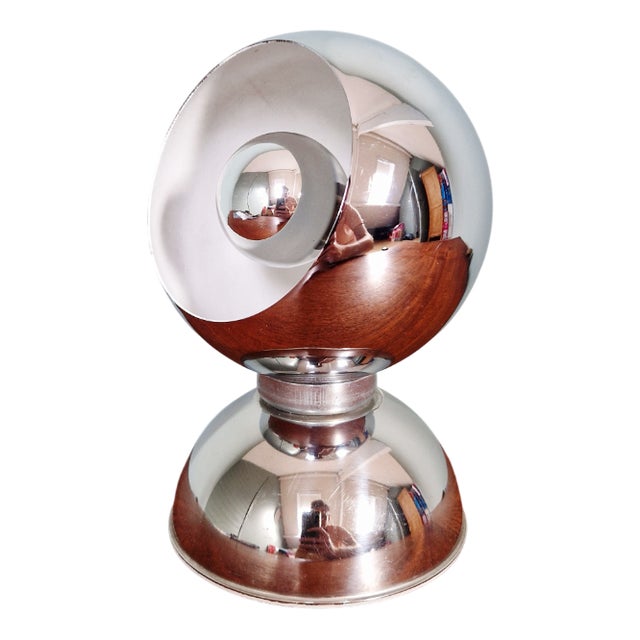 Vintage Eyeball Lamp in Chromed Metal by Goffredo Reggiani for Reggiani, 1970 For Sale